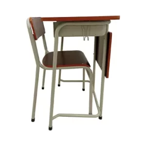 Selma Veda Set Kursi Meja Sekolah Abu abu putih